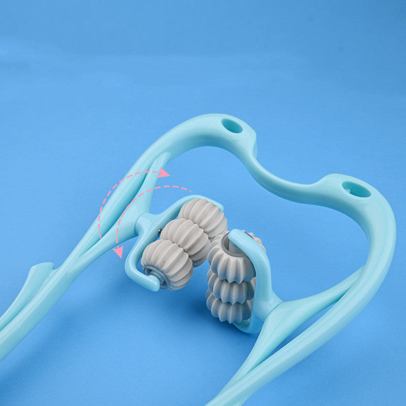 Pain Relief Neck Massager Roller – 6-Wheel Deep Tissue Muscle Relaxation Tool