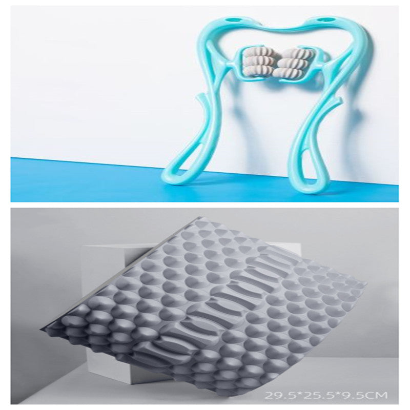 Pain Relief Neck Massager Roller – 6-Wheel Deep Tissue Muscle Relaxation Tool