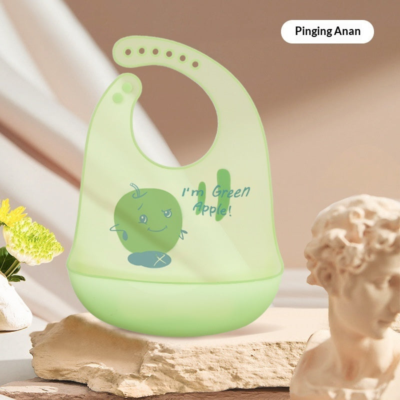 Waterproof Silicone Baby Bib – Food Grade & Easy Clean