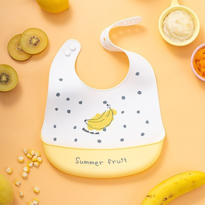 Waterproof Silicone Baby Bib – Food Grade & Easy Clean