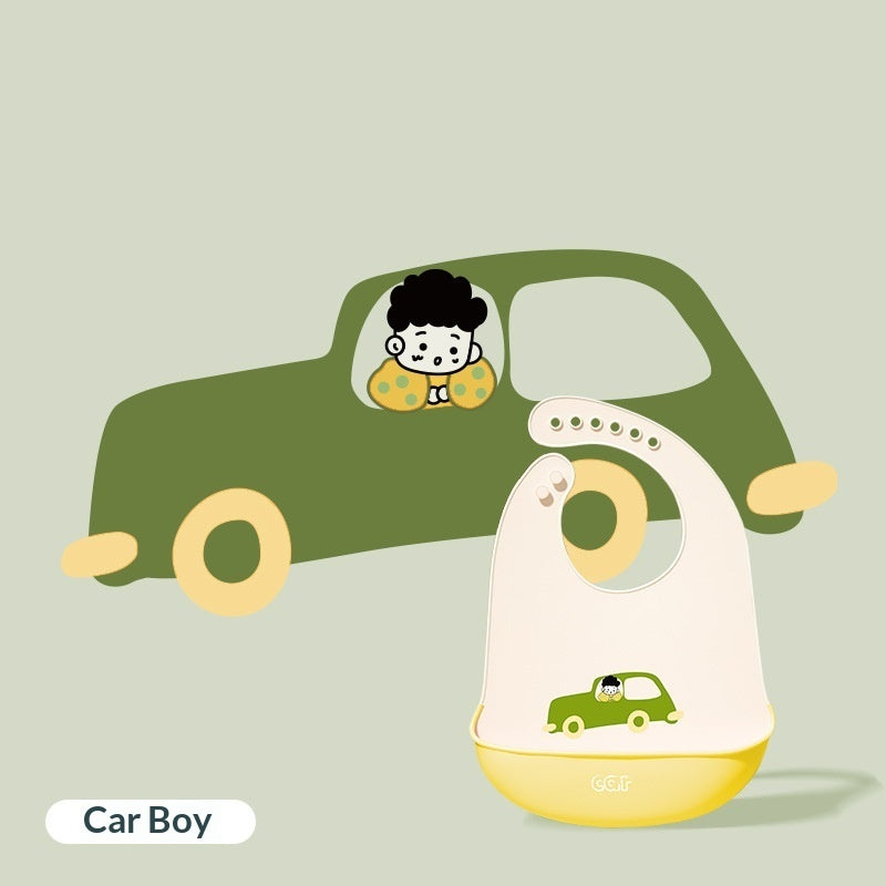 Waterproof Silicone Baby Bib – Food Grade & Easy Clean