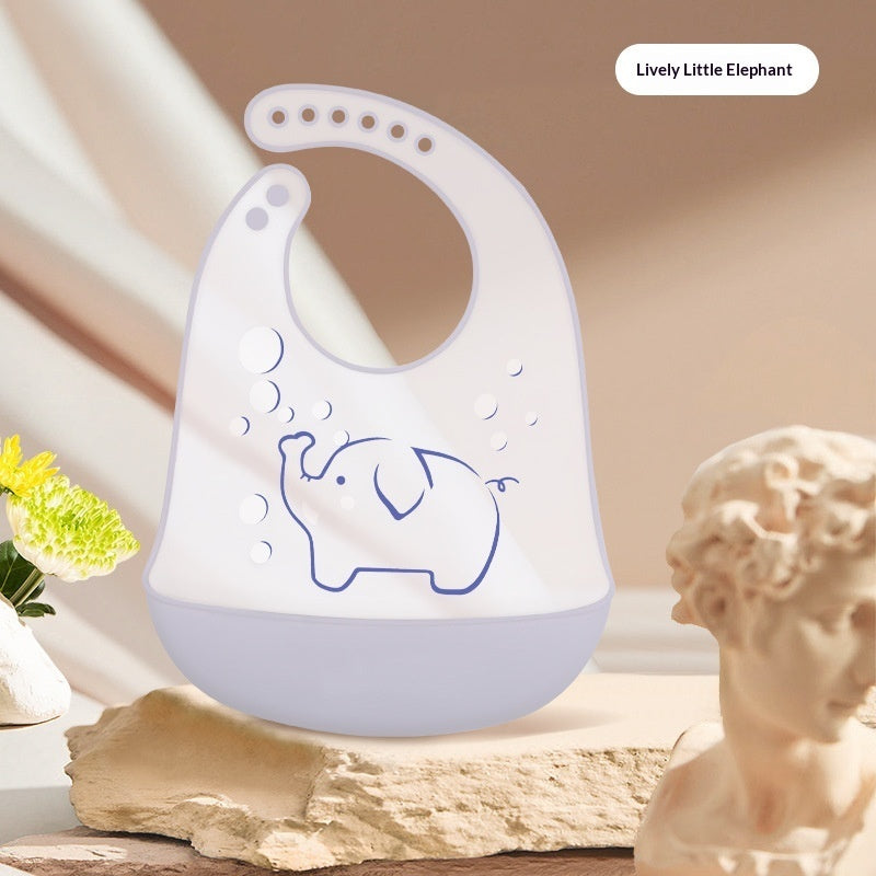 Waterproof Silicone Baby Bib – Food Grade & Easy Clean