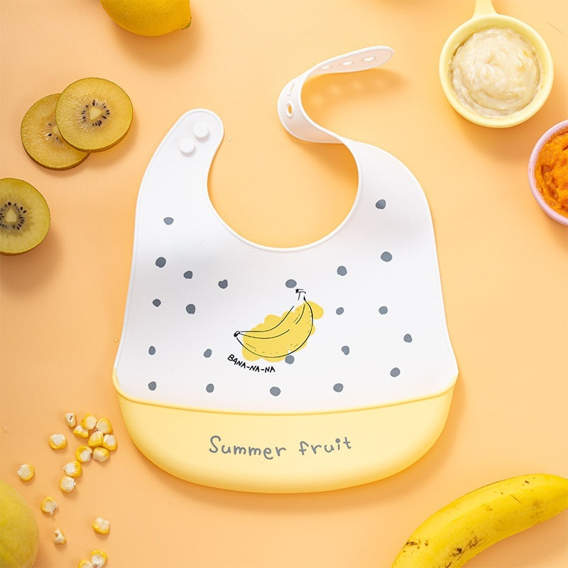 Waterproof Silicone Baby Bib – Food Grade & Easy Clean